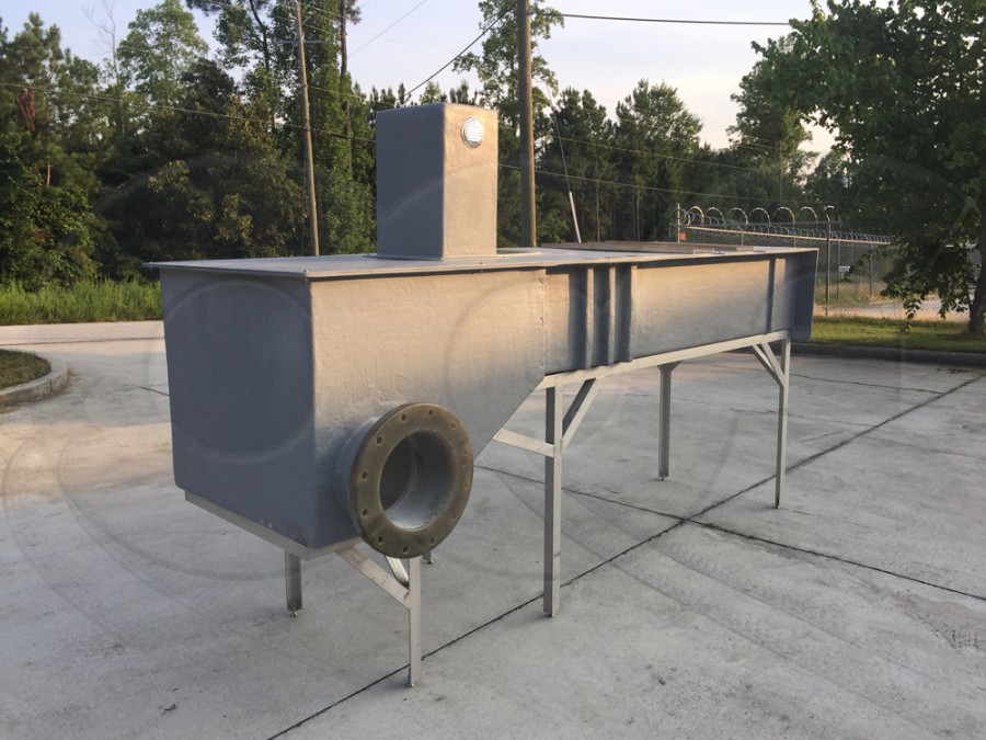 Custom H Flume on Adjustable Stainless Steel Stand