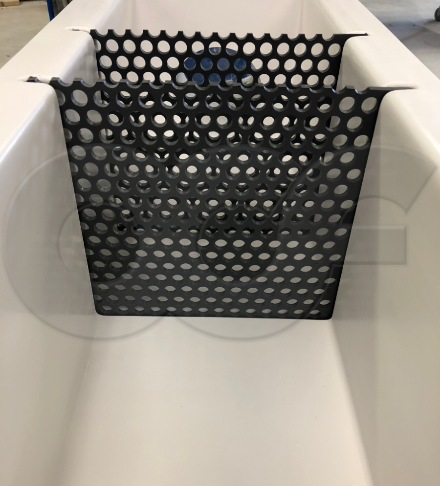 Perforated Flow Conditioning Plates Mounted in H Flume Approach Section