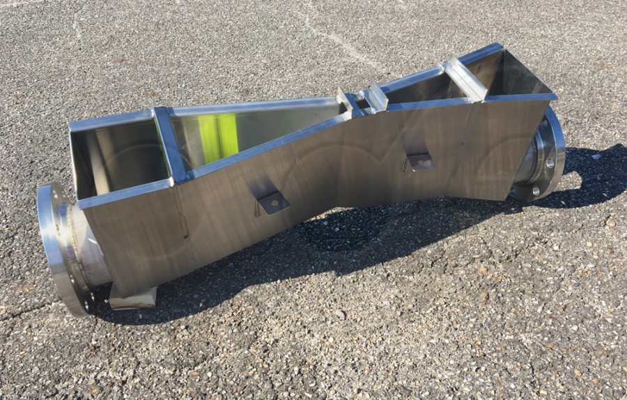 stainless steel parshall flume used to measure phamaceutical dischage