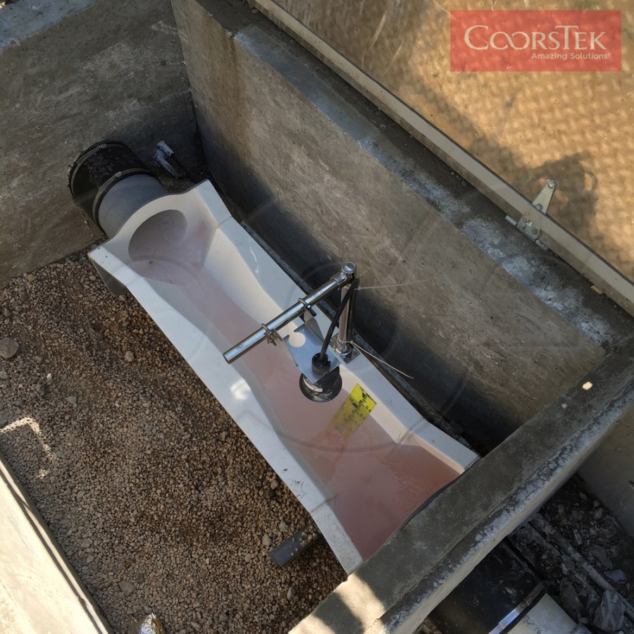 Trapezoidal Flume in Concrete Vault