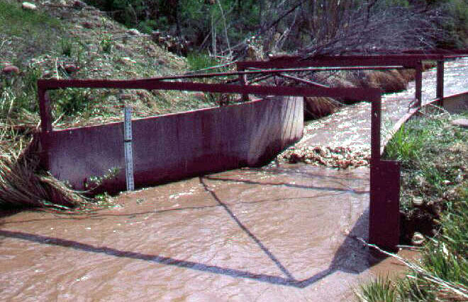 Stream Gaging Station with Parshall Flume