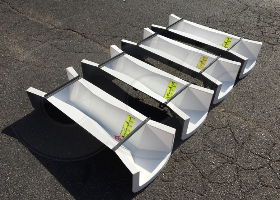 Trapezoidal Flumes with Staged Manhole End Adapters