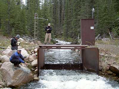 Parshall Flume Installation on Lower Tenderfoot Creek 