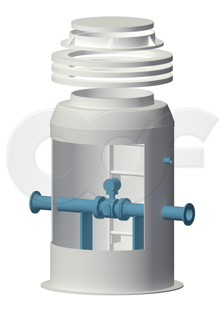 Magnetic Flow Meter Manhole - Render