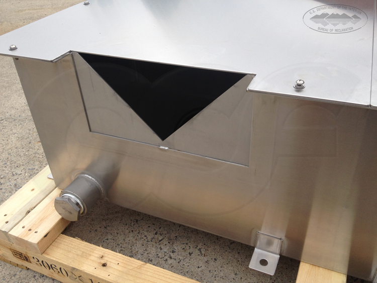 Clean-Out Detail on a Stainless Steel Weir Box