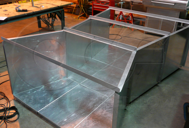 Multi-Piece Galvanzied Steel Cuttthroat Flume