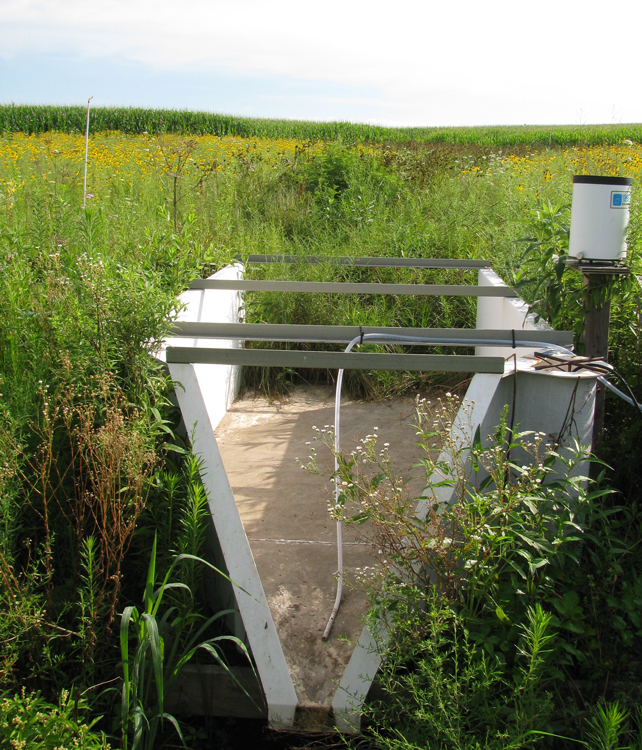 H Flume Used to Measure Conservation Practices for Pollinators
