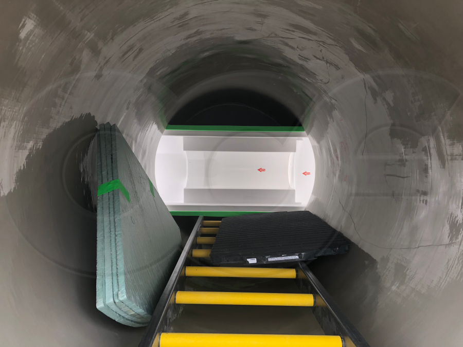 Nested Palmer Bowlus Flumes in a Fiberglass Packaged Metering Manhole