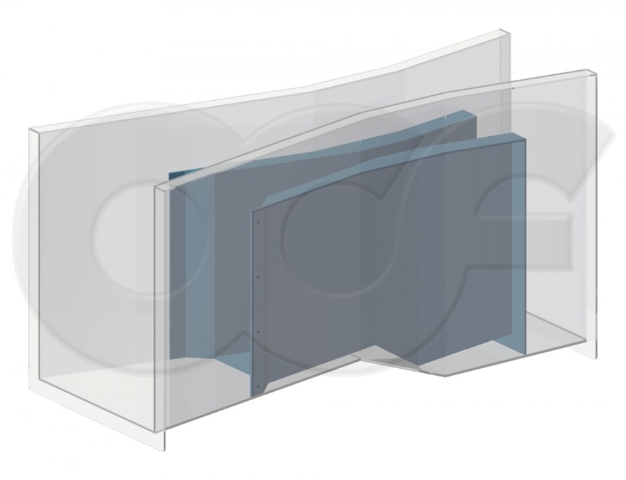 Nested Parshall Flumes - 3D Computer Render