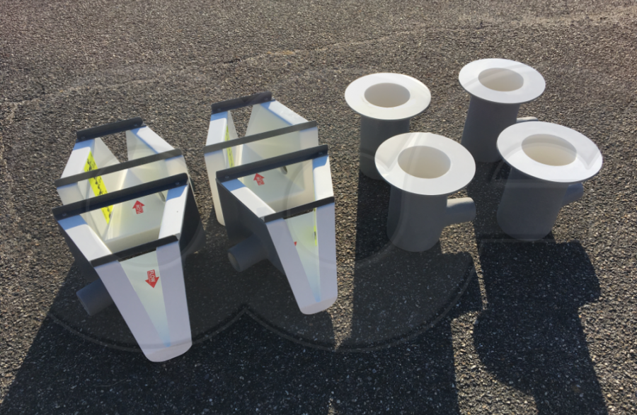 Fiberglass 0.8-Foot HS Flumes with Stilling Wells
