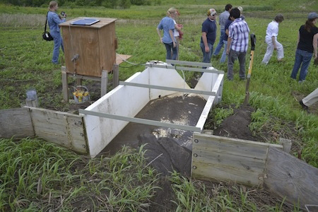 H Flume Measuring No-Till Soil Erosion Runoff