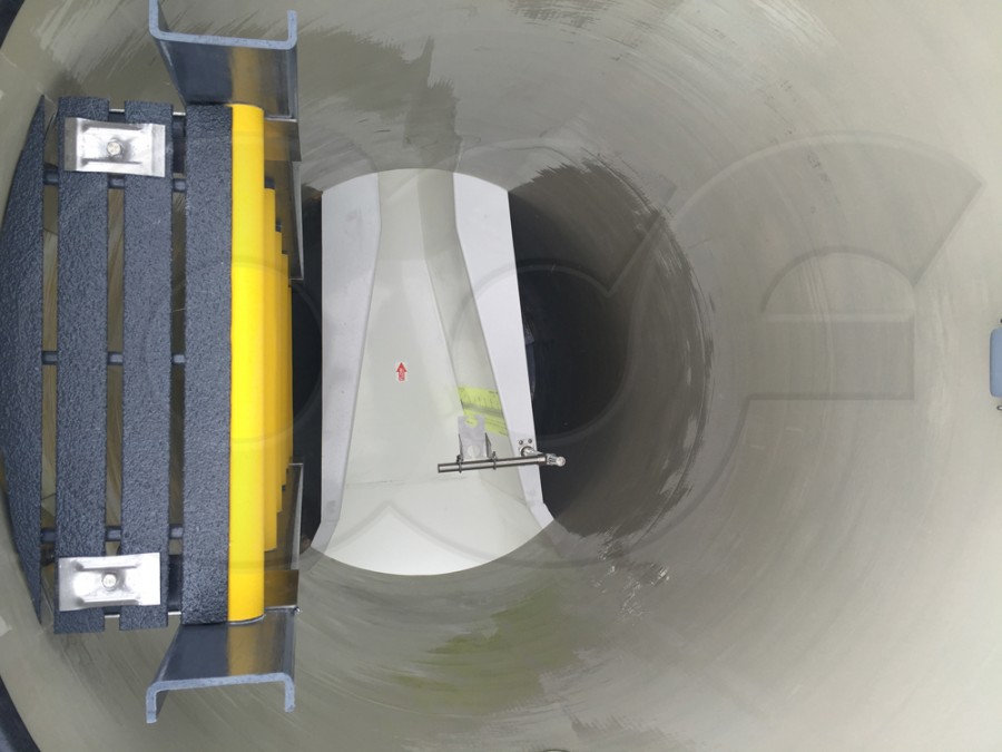 View of 9-Inch Parshall Flume Manhole Interior