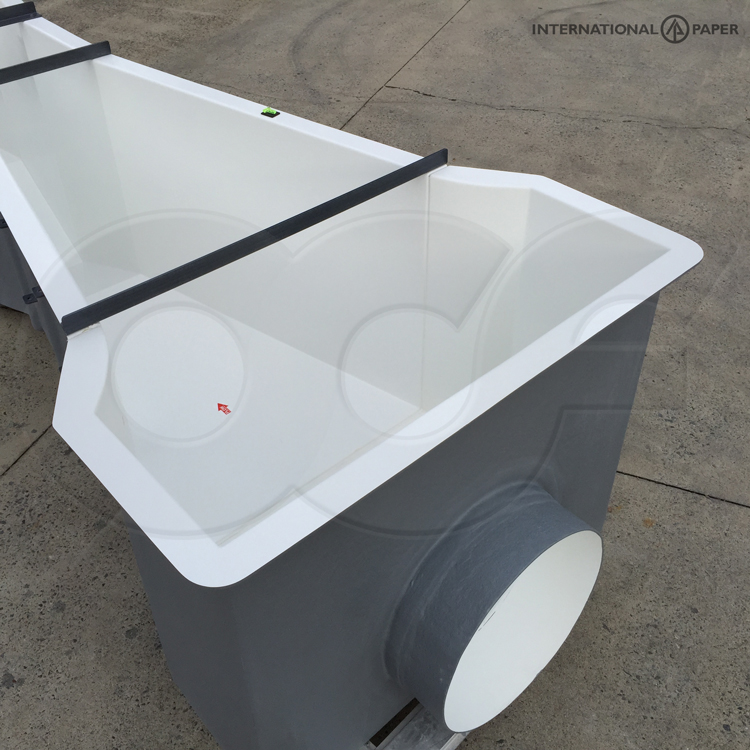 parshall flume fiberglass construction end adapter stub