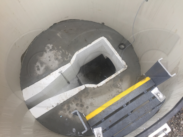 Parshall Flume in a Metering Manhole Prior to Commissioning
