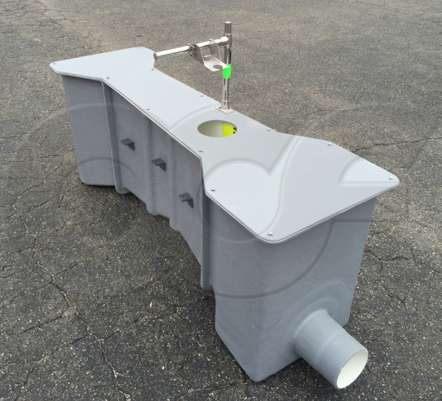 Solid Fiberglass Cover over a Parshall Flume