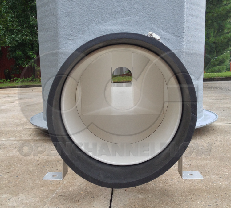 End View of Parshall Flume in a Fiberglass Manhole