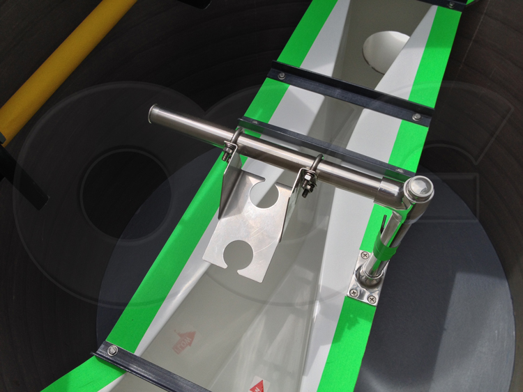 Ultrasonic Bracket Over a Parshall Flume in a Metering Manhole