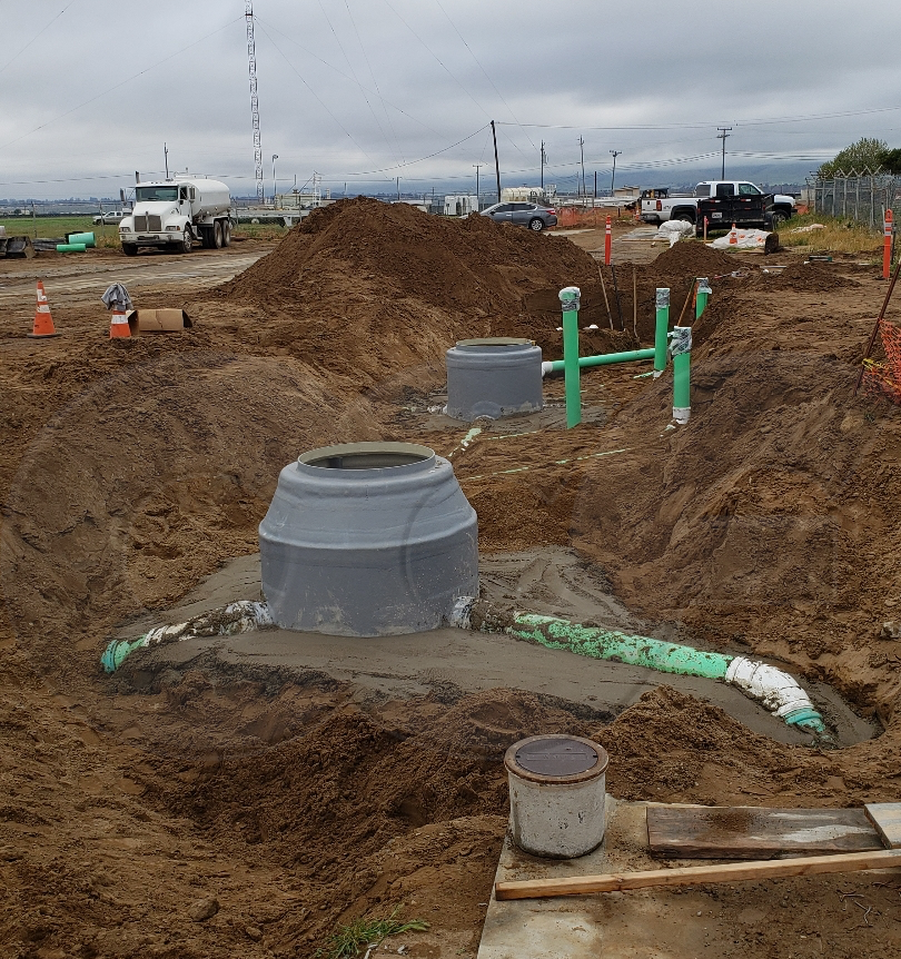 Fiberglass Diversion Manholes Being Installed in Santa Maria CA