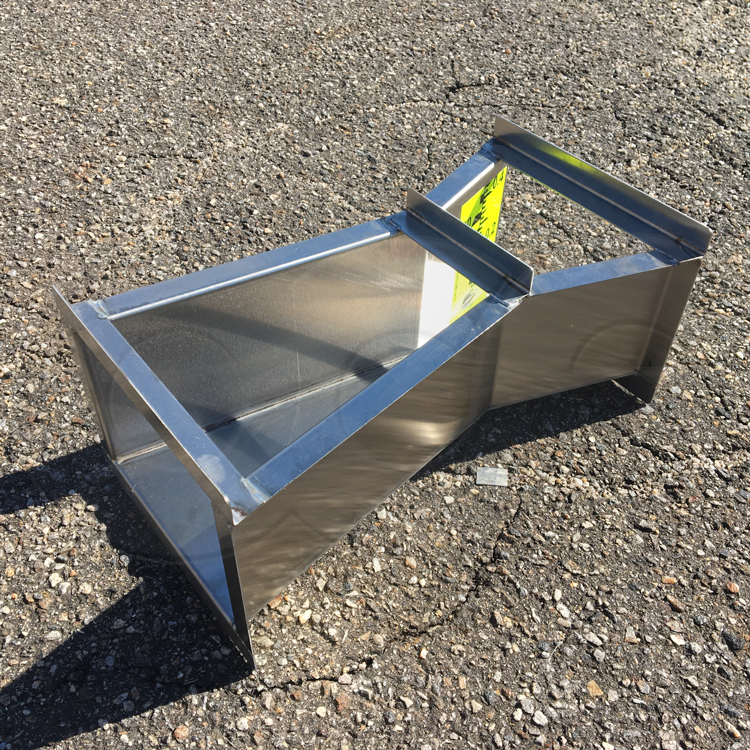 Stainless Steel 18-Inch x 2-Inch Cutthroat Flume with staff gauge