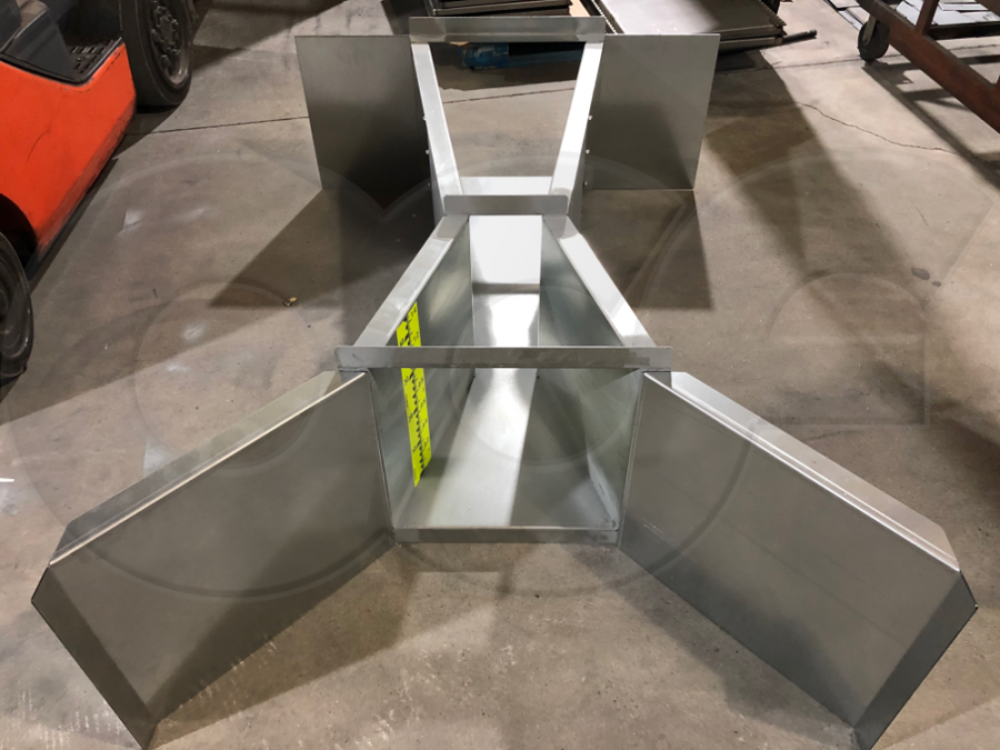 Stainless Steel Cutthroat Flume with Bolt-On Wing Walls