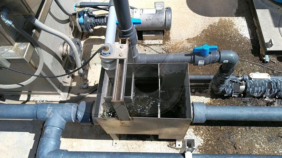 Stainless Steel Weir Box with Offset Piping Measuring Industrial Effluent