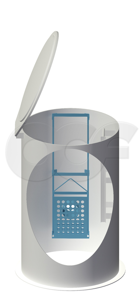 Screenings Manhole - 3D Computer Render