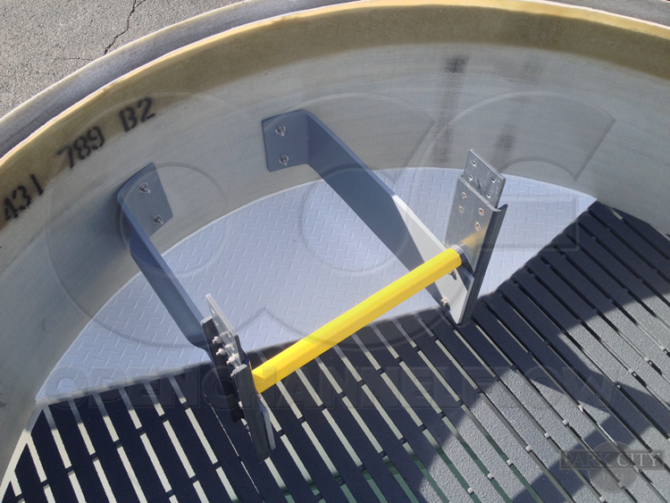 Close-Up of Fiberglass Benching Around a Cutthroat Flume
