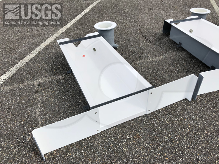 Fiberglass H Flume with Approach Section - Wing Walls - Detached Stilling Well