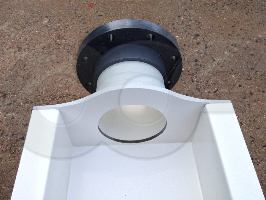 Van Stone Flange on a 0.5-Foot H Flume