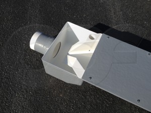 Outlet Drop Box on a Small Fiberglass H Flume