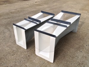 1 and 2-Inch Fiberglass Parshall Flumes
