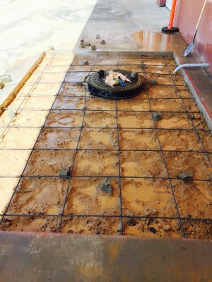 Nearly Complete H-20 Manhole Installation