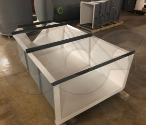 View Down the Approach Section of a 2-Foot Fiberglass H Flume