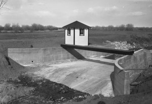 20-Foot Concrete Parshall Flume with Radius Wing Walls