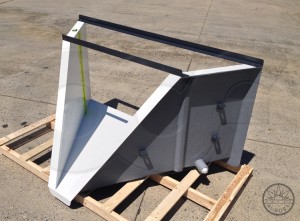 Fiberglass 3-Foot H Flume with Stiling Well Connection