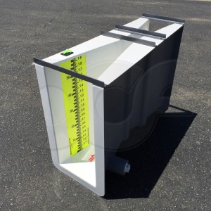 3-Inch Parshall Flume with Staff Gauge and Stilling Well Connection