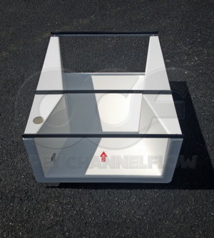 36-Inch x 16-Inch Fiberglass Cutthroat Flume with a Probe Well