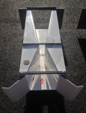 Fiberglass 36-Inch x 2-Inch Cutthroat Flume with Wing Walls