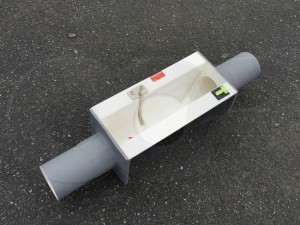 4-Inch Palmer-Bowlus Flume with Pipe Stubs and Bubbler Tube