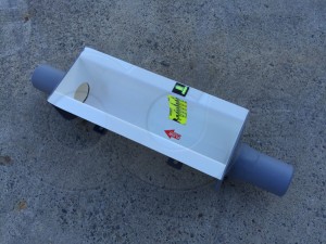 6-Inch Palmer-Bowlus Flume with Pipe Stubs and Staff Gauge