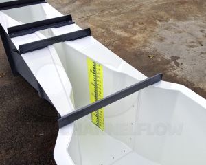 Nested 3-Inch - 6-Inch Parshall Flumes - Close Up View
