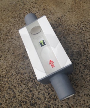 FRP 6-Inch Palmer-Bowlus Flume with Pipe Stubs