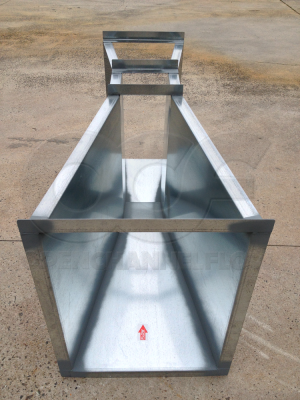 Inlet View of Galvanized Steel Parshall Flume