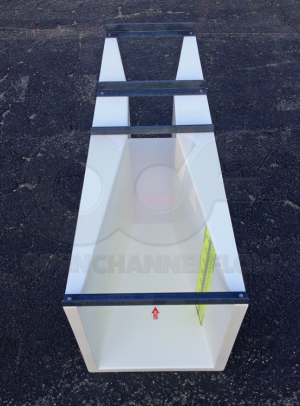 Plan View of a 9-Inch Fiberglass Parshall Flume