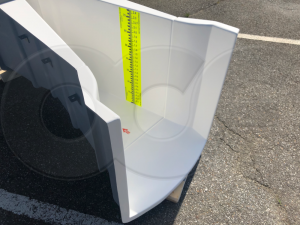 9-Inch Fiberglass Parshall Flume with Staged Inlet End Adapter for 8-Foot Diameter Manhole