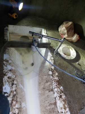 Trapezoidal Flume with Detached Stilling Well Measuring Industrial Effluent