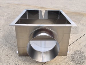 Pipe Stub on Stainless Steel Weir Box