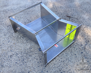 Ortho View of a 36-Inch x 16-Inch Aluminum Cutthroat Flume