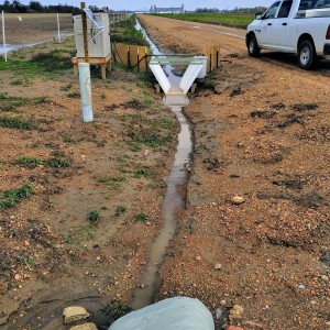 Trapezoidal Flume Used to Measure Runoff
