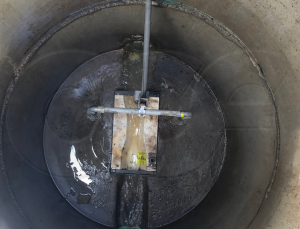 Small 60 Degree Trapezoidal Flume Installed Backwards